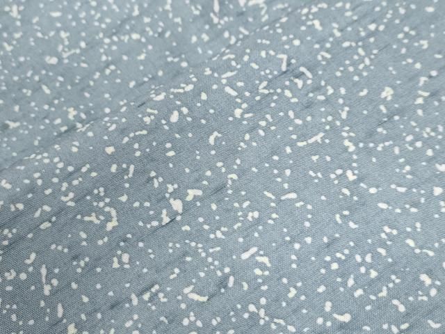 平和屋着物○石川県指定無形文化財 牛首紬 白山工房 手織り 霰文 正絹