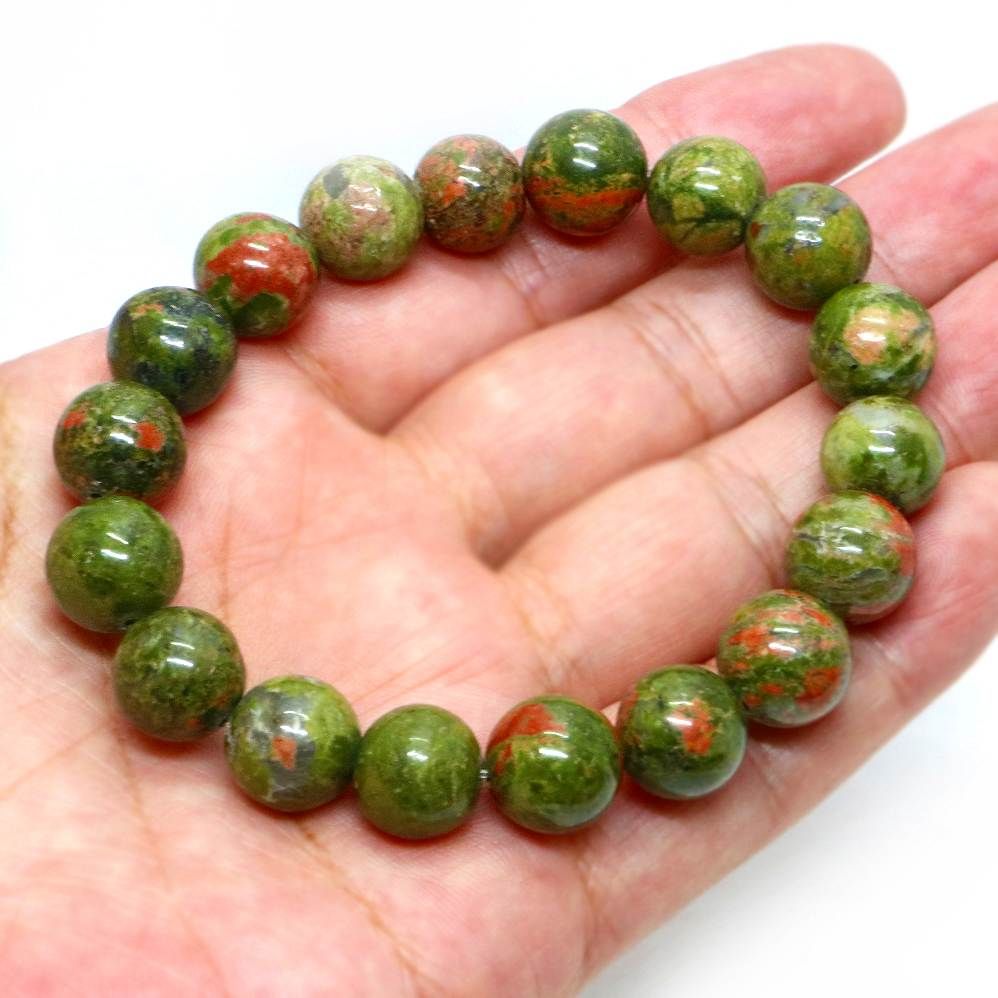 ユナカイト【丸玉】12mm 数珠 天然石 ブレスレット パワーストーン