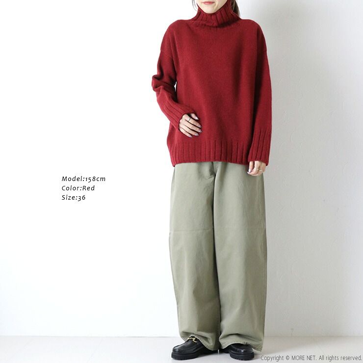 アイランドタイド ISLAND TIDES ラムウールタートルネックニットプル