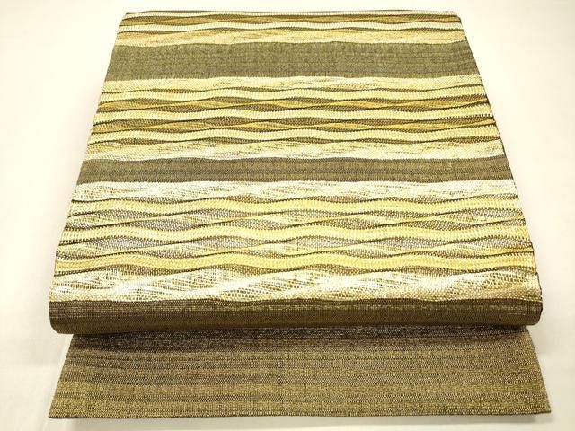 平和屋着物○ひなや工房 くむ・あむ・おる 伊豆蔵明彦 組織 太鼓柄袋帯