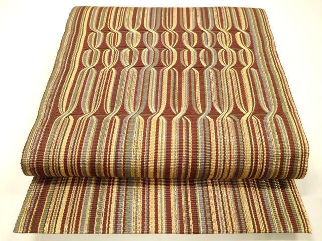 平和屋着物○ひなや工房 くむ・あむ・おる 伊豆蔵明彦 組織 太鼓柄袋帯