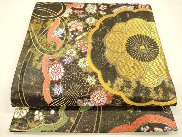 正絹　袋帯　極妻 正絹 袋帯 極妻 正絹 袋帯 極妻