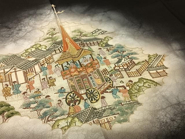 平和屋着物▽中国三大刺繍 スワトウ刺繍 汕頭刺繍 総刺繍 訪問着