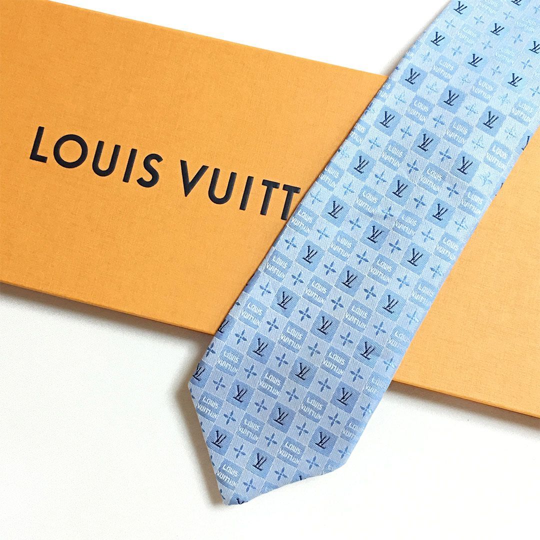 未使用級 ルイヴィトン Louis Vuitton ネクタイ シルク100% ライト