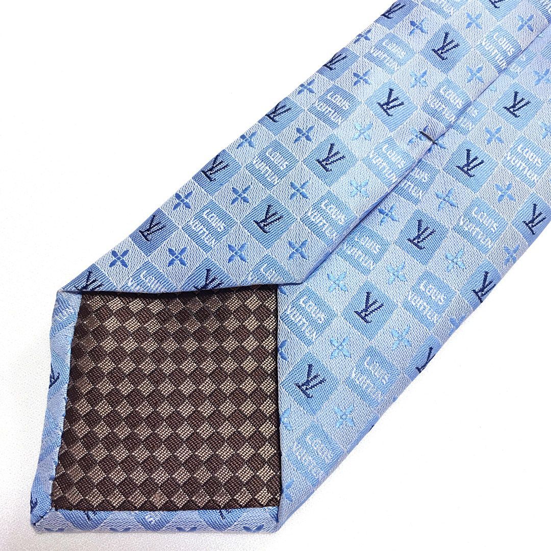 未使用級 ルイヴィトン Louis Vuitton ネクタイ シルク100% ライト