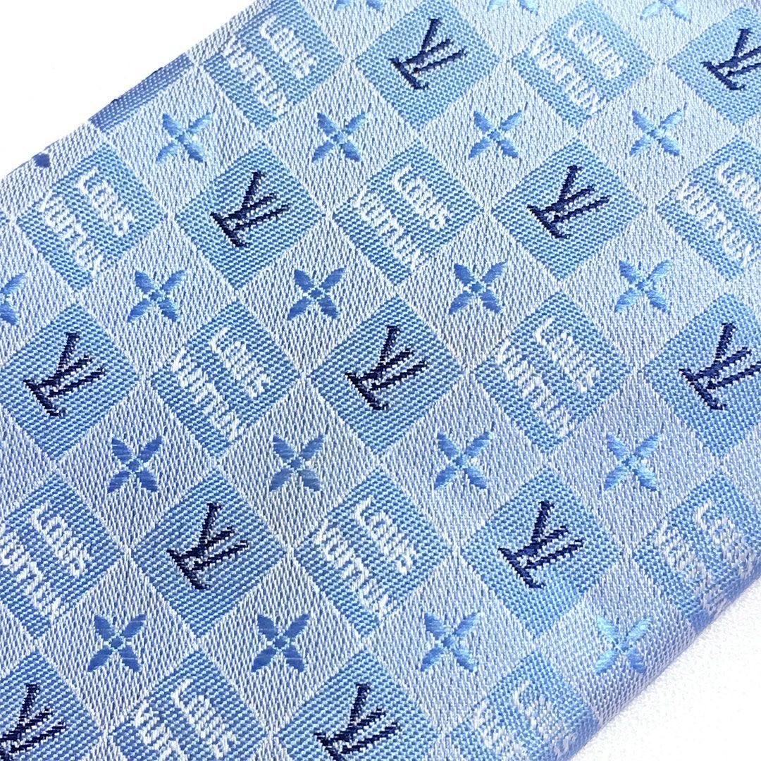 未使用級 ルイヴィトン Louis Vuitton ネクタイ シルク100% ライト
