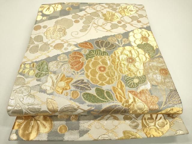 B 辻が花 金糸 キラキラ 六通 正絹 振袖・訪問着用 フォーマルな袋帯 B 辻が花 金糸 キラキラ 六通 正絹 振袖・訪問着用 フォーマルな袋帯 B