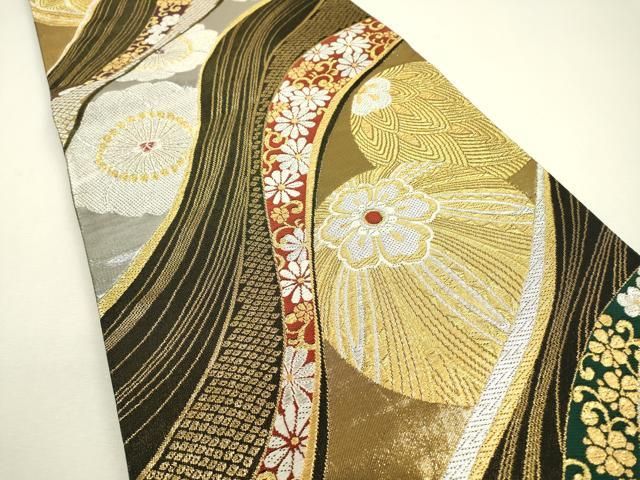 平和屋着物▽全通柄袋帯 花毬文 金銀糸 正絹 逸品 DAAX9641fe - メルカリ