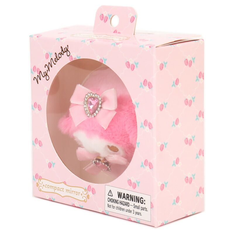 マイメロディ マスコット付きダブルミラー 拡大鏡 普通鏡 2面ミラー