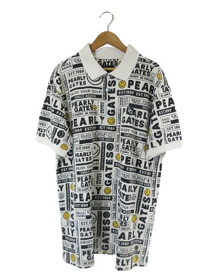 パーリーゲイツPEARLY GATES ハワイアンプリント総柄ポロシャツ PEARLY