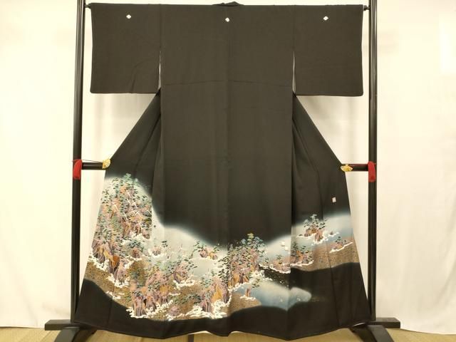 平和屋着物□豪華色留袖 寿光織 伊勢物語 金糸 正絹 逸品 AAAU3386ru