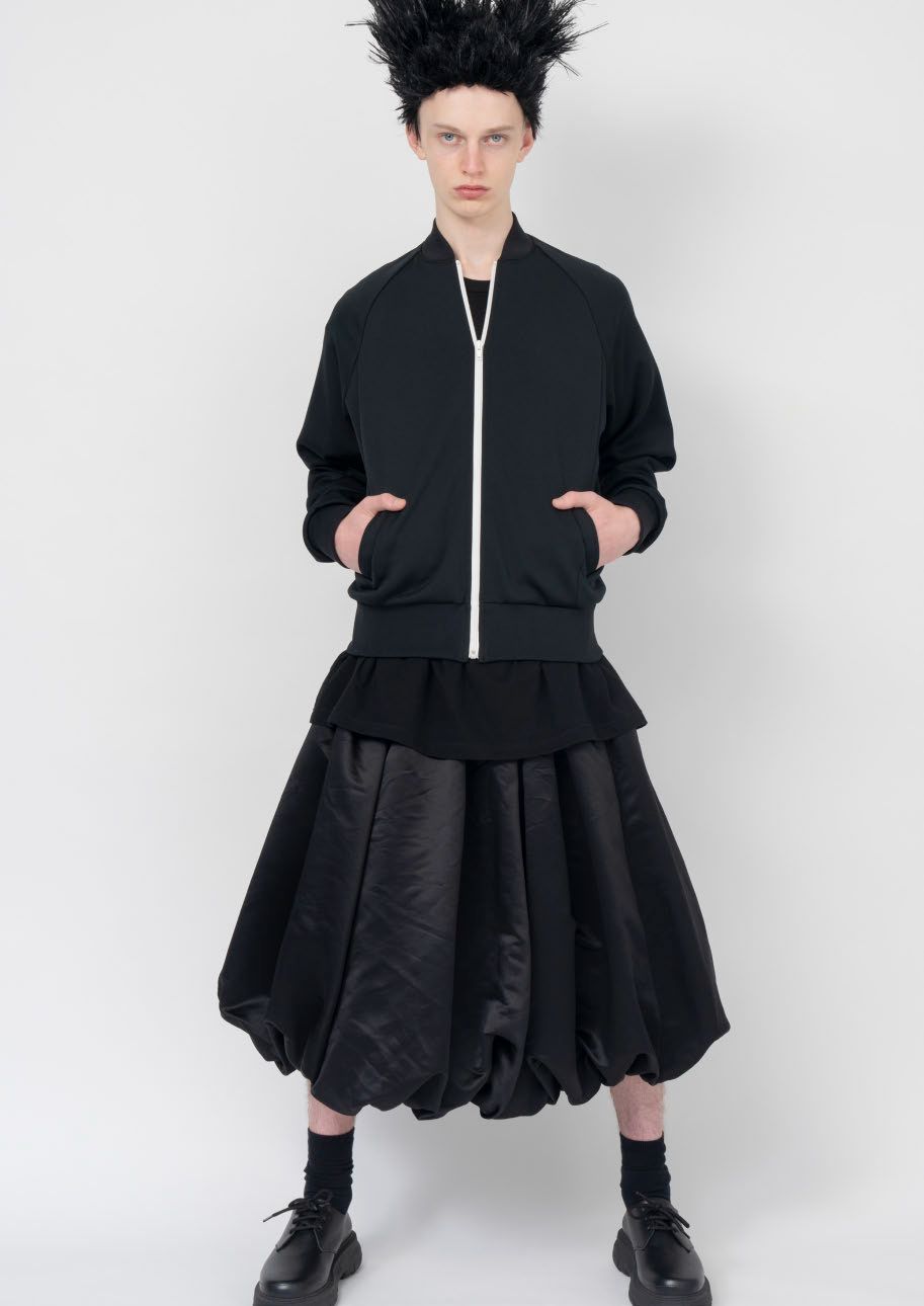 BLACK COMME des GARCONS AD2024 カーブデザイントラックジャケット L ブラックコムデギャルソン 2024ss 24ss 2024aw 24aw