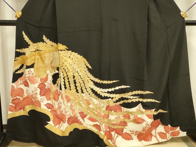 平和屋着物□豪華黒留袖 鳳凰花文 金彩 正絹 逸品 DAAZ2180op - メルカリ