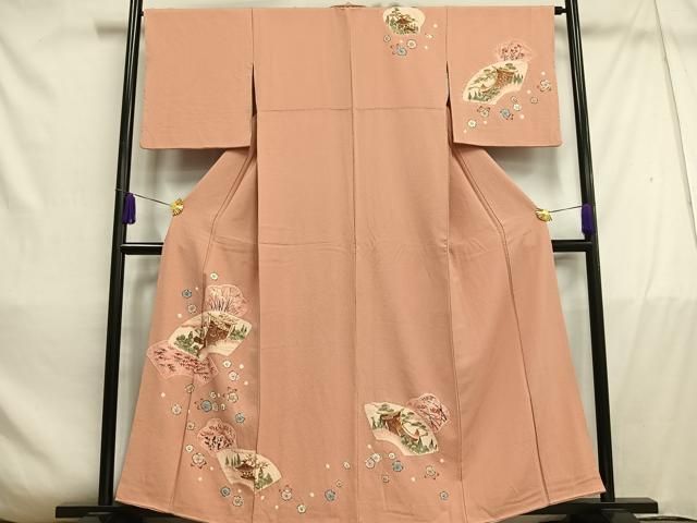 平和屋着物○訪問着 絞り 辻が花 銀通し地 正絹 逸品 CAAZ8078vf 平和