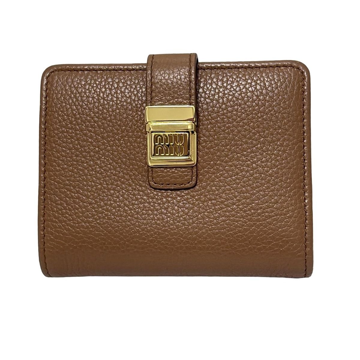 miumiu(ミュウミュウ) 2つ折り財布 - 5MV204 ブラウン レザー miumiu