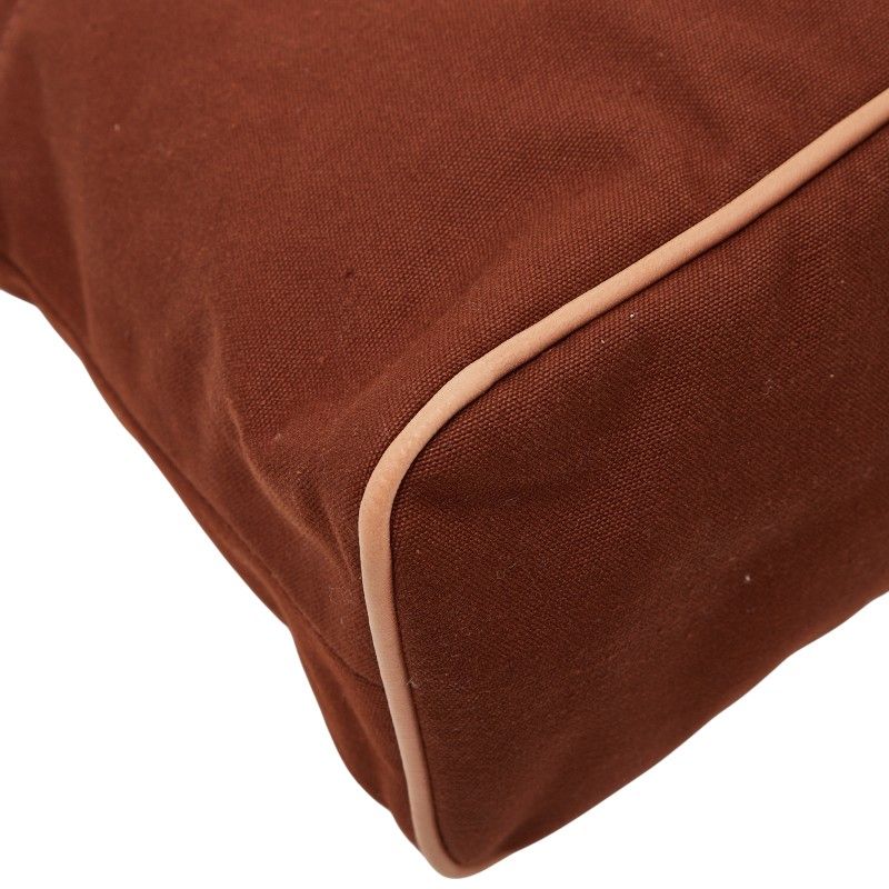 正規品☆ヴィンテージHERMESボリードコットンポーチ(ブラウン) エルメス ボリードポーチGM ブラウン コットン レディース HERMES【1