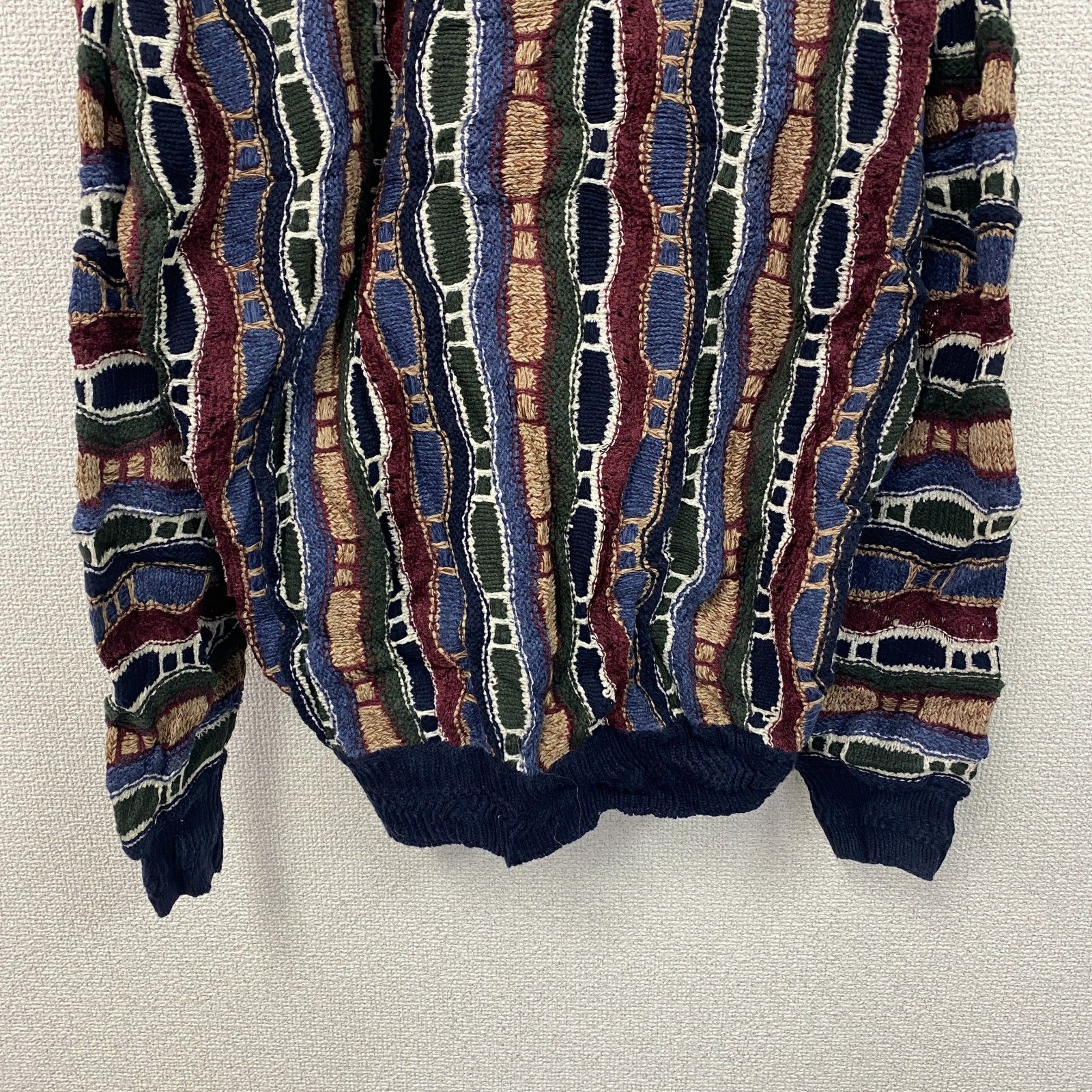 古着 used 90s～ LINKSPORT COOGI風コットンニットセーター 3Dニット