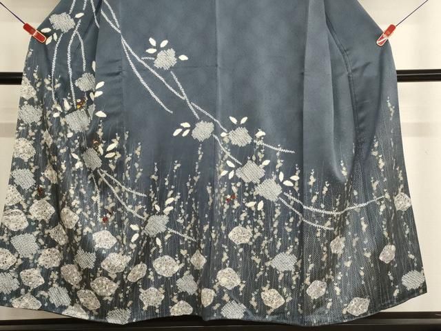 平和屋着物□訪問着 絞り 刺繍 舞花文 金彩 正絹 逸品 AABD1658ja