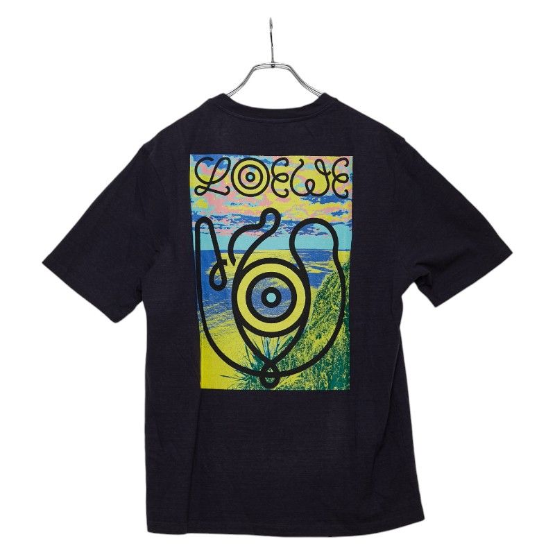 ロエベ EYE NATURE PRINTED T-SHIRT Tシャツ サイズ：L ネイビー
