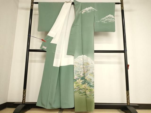 平和屋着物○訪問着 鈴蘭 暈し染め 正絹 逸品 AABD4349ck