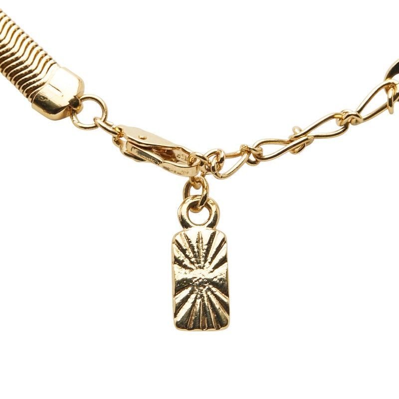 SAINT LAURENT ゴールドロゴペンダントネックレス イヴ・サンローラン(Yves Saint Laurent) ゴールドプレート レディース