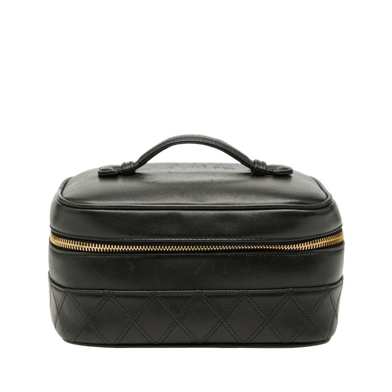 ⭐️美品⭐️CHANEL ビコローレ バニティ ハンドバッグ ブラック レザー おしゃれ☆中古品】CHANELビコローレ ブラック レザー バニティバッグ