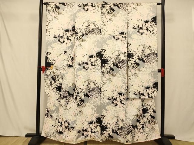 平和屋着物○豪華振袖 友禅 鴛鴦花文 暈し染め 正絹 逸品 CABA1298gh