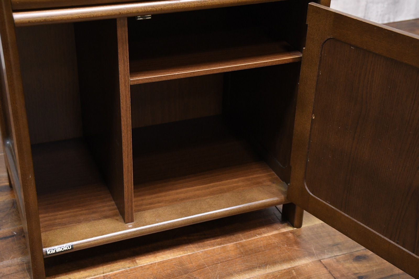 カリモク　家具　電話台　キャビネット　FAX台　Karimoku Karimoku カリモク 木製 電話台、FAX台 キャビネット飾り棚 収納 台