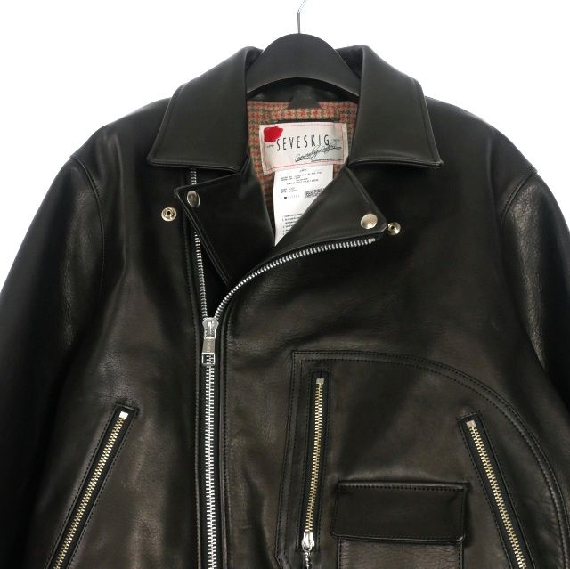 セヴシグ SEVESKIG 25AW Cow Leather D-Pocket Riders カウレザー