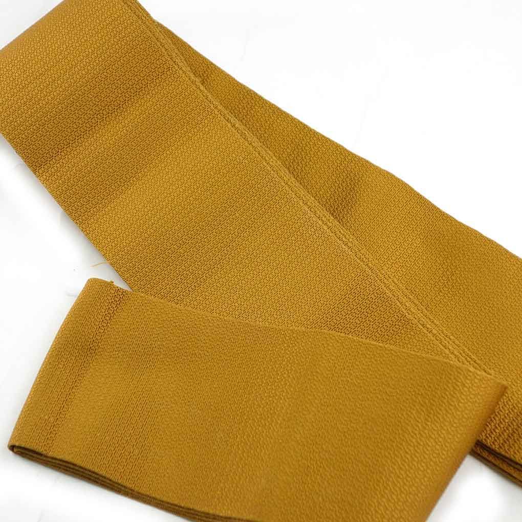 角帯 帯幅9.5cm 長さ412cm メンズ 無地 正絹（シルク）ブラウン 美品 リメイク リユース リサイクル【呉服のきくや】