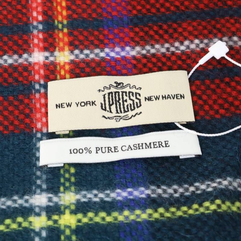 新品 ジェイプレス J.PRESS カシミヤ マフラー 平織り Jプレス