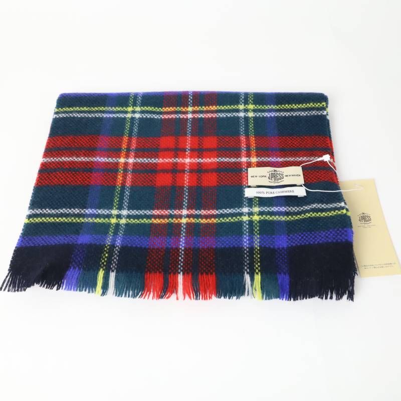 新品 ジェイプレス J.PRESS カシミヤ マフラー 平織り Jプレス