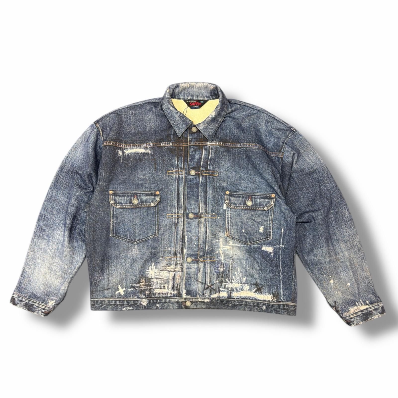 ジャケット・アウター SAPEur Lot.5067XX SWEAT JACKET XXL 未使用同様 SAPEur Lot.5067XX REBOOT SWEAT JACKET BLUE 転写