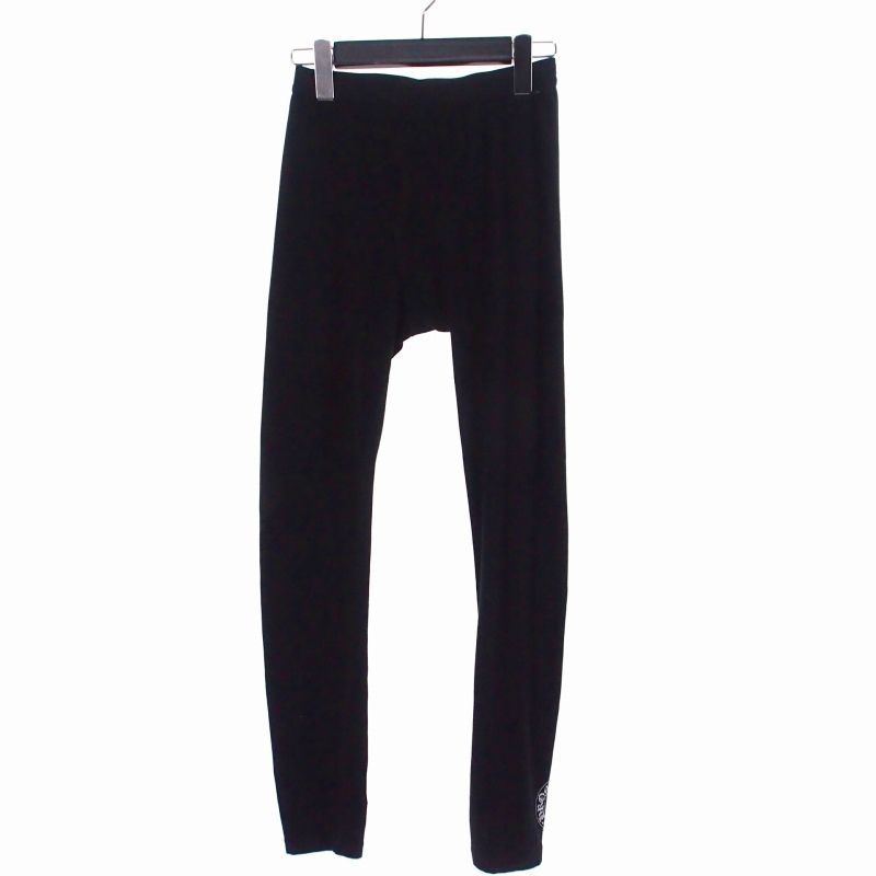 クロムハーツ CHROME HEARTS ロゴ プリント レギンス M ブラック 黒