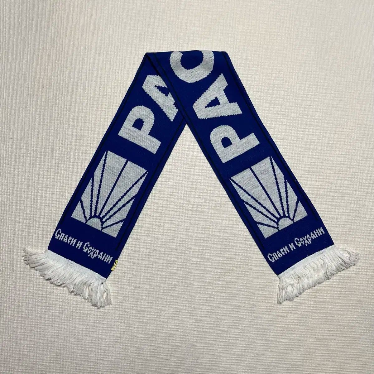 ゴーシャラブチンスキー マフラー スカーフ 白 ブルー - メルカリ