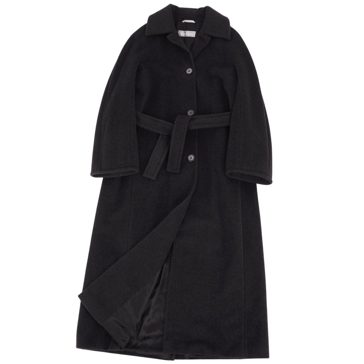 極美品 マックスマーラ Max Mara コート ベルト付 ロングコート ウール