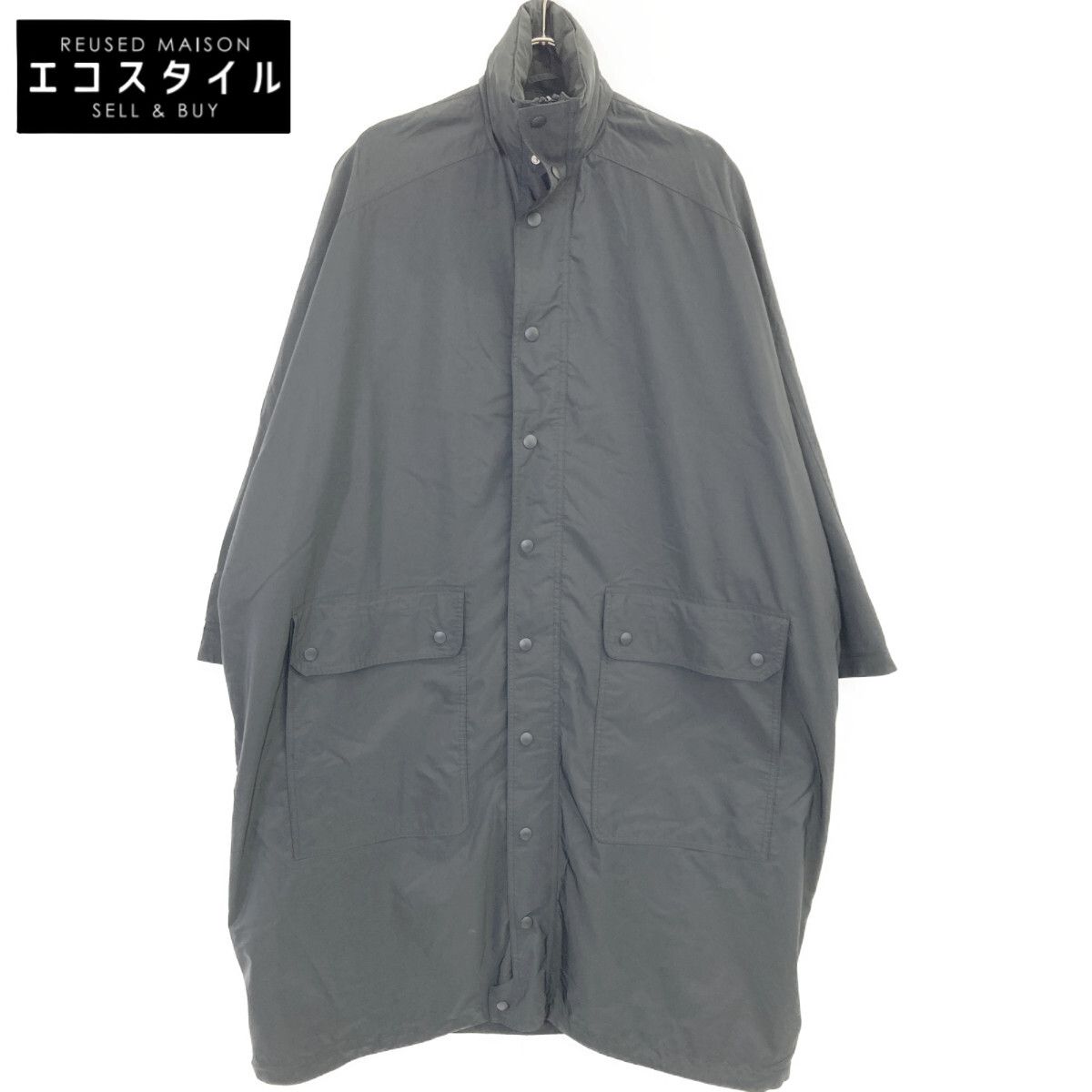 BALENCIAGA バレンシアガ ﾌﾞﾗｯｸ 518184 ﾊﾞｯｸﾛｺﾞ ｵﾍﾟﾗ ﾚｲﾝｺｰﾄ 34 - メルカリ