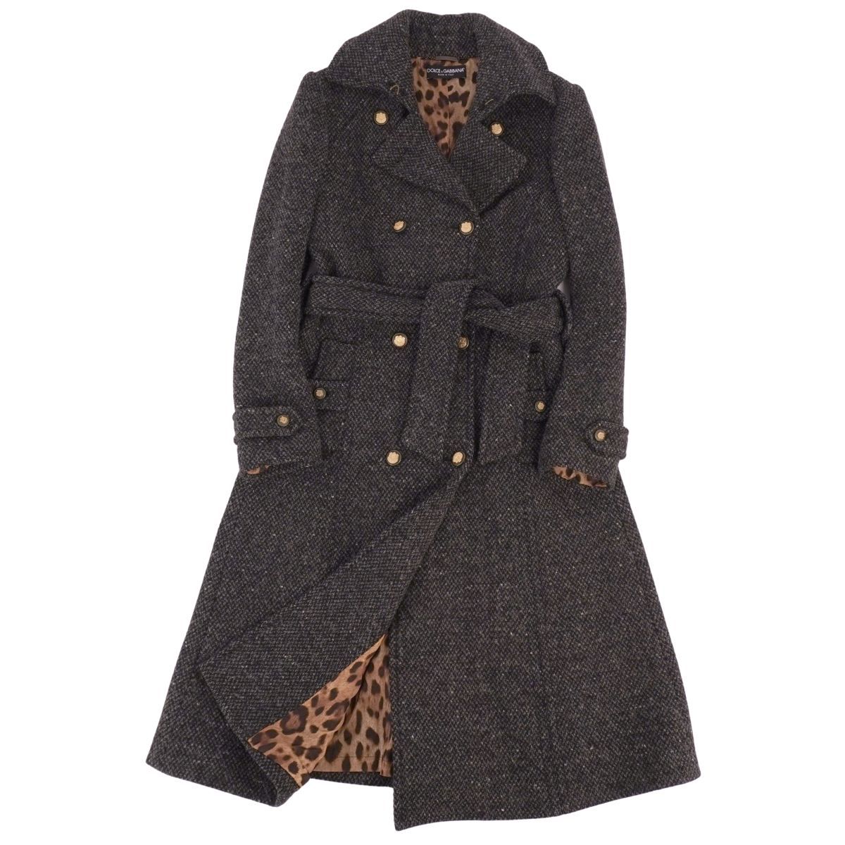 美品 ドルチェ&ガッバーナ DOLCE&GABBANA ロングコート ダブルブレ