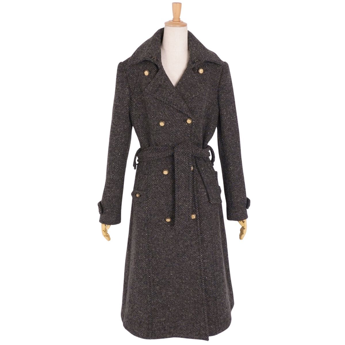 美品 ドルチェ&ガッバーナ DOLCE&GABBANA ロングコート ダブルブレ