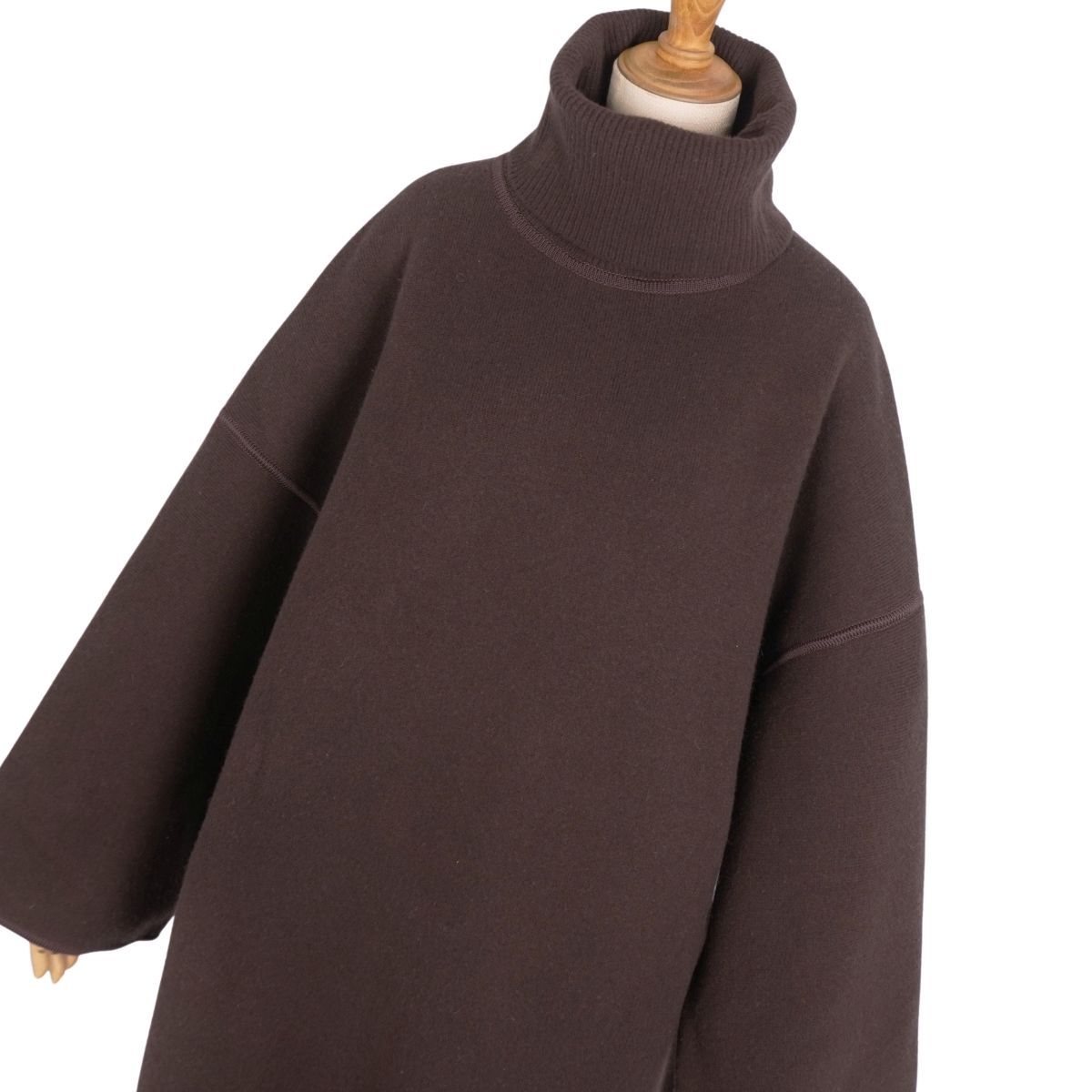 HERMES エルメス ポンチョ ワンピース 極美品 エルメス HERMES ワンピース 21AW ポンチョ ニット フリンジ