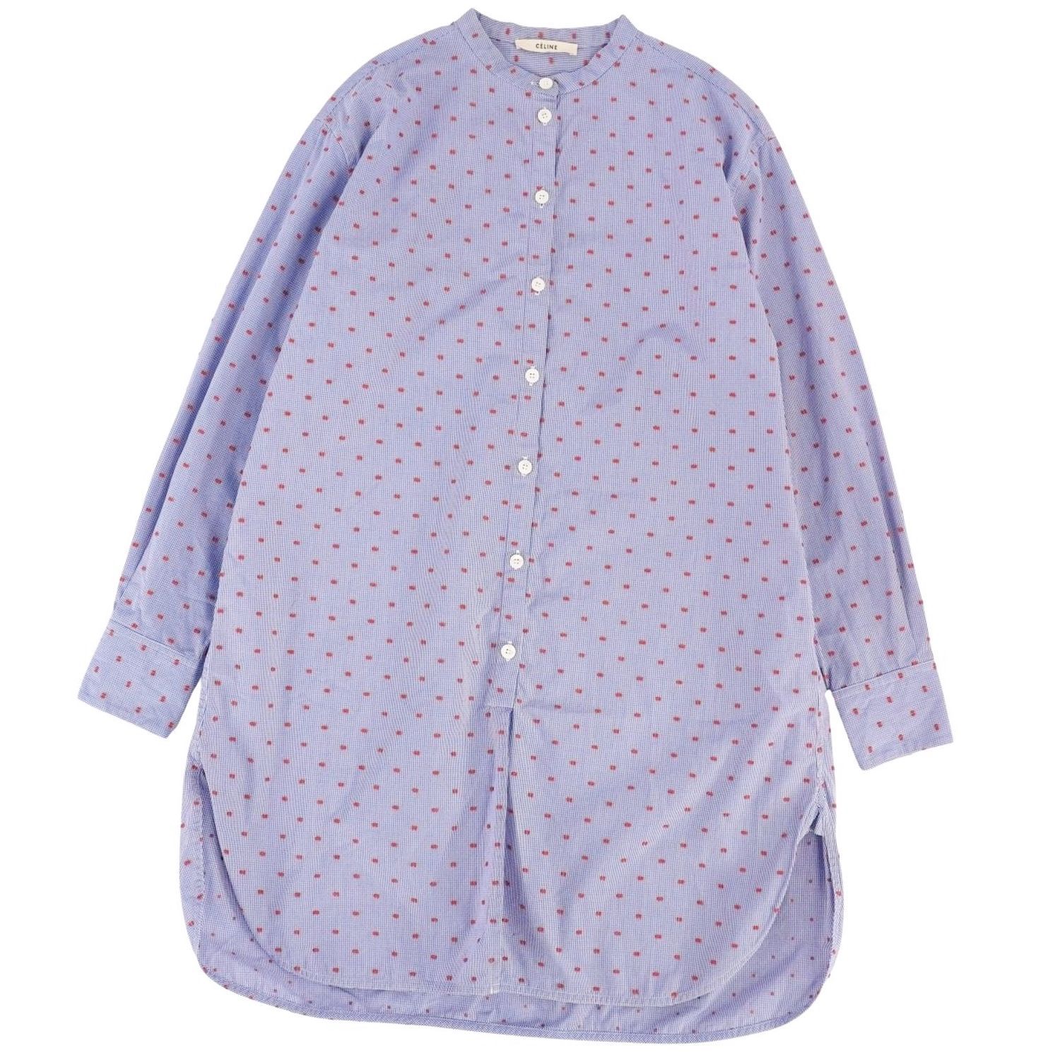 美品 セリーヌ CELINE シャツ フィービー期 ブラウス スタンドカラー