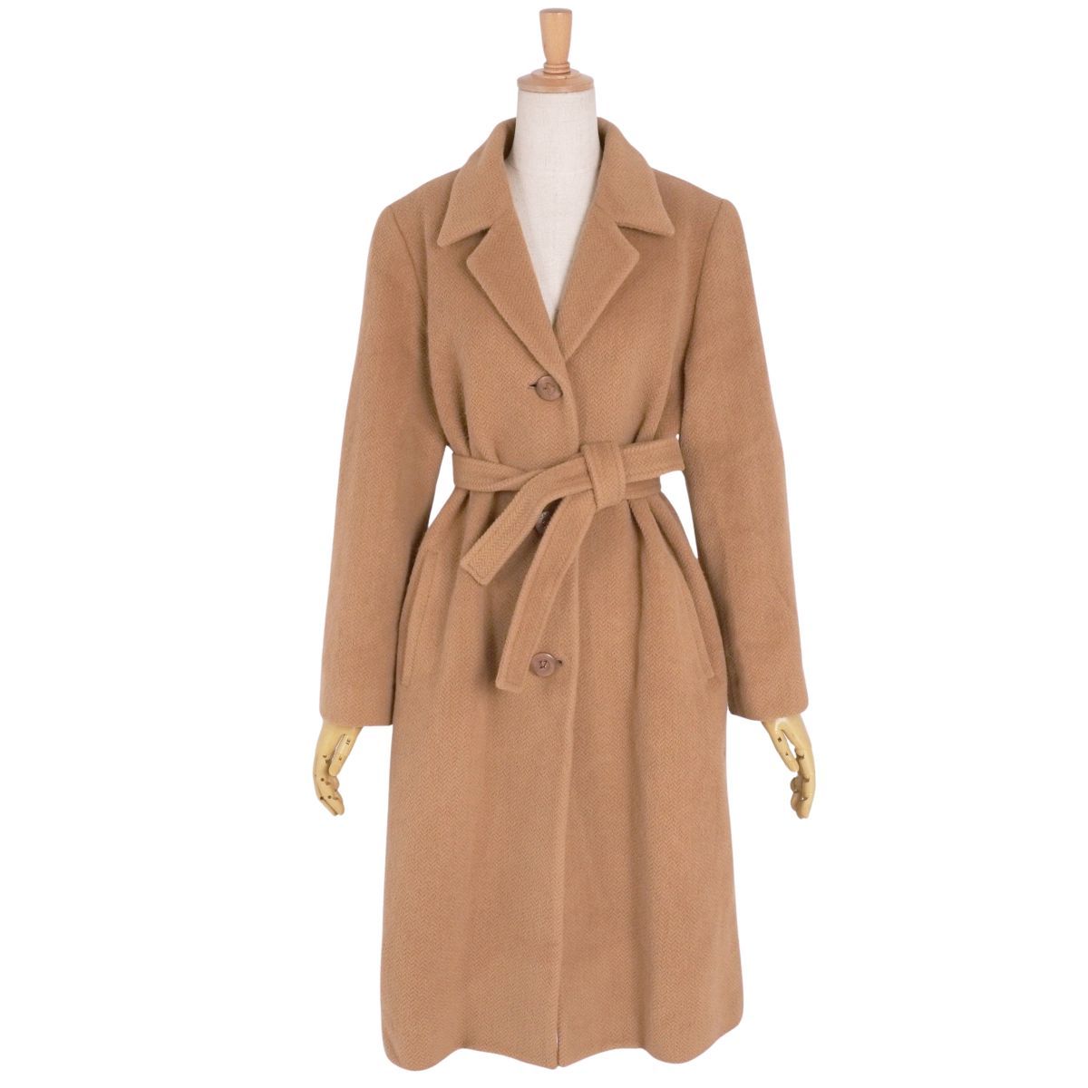 美品 レオナール LEONARD FASHION コート ロングコート アンゴラ