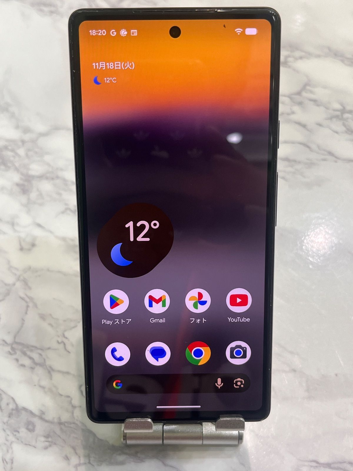 スマートフォン・携帯電話 Google pixel 6a チャコール SIMフリー 動作