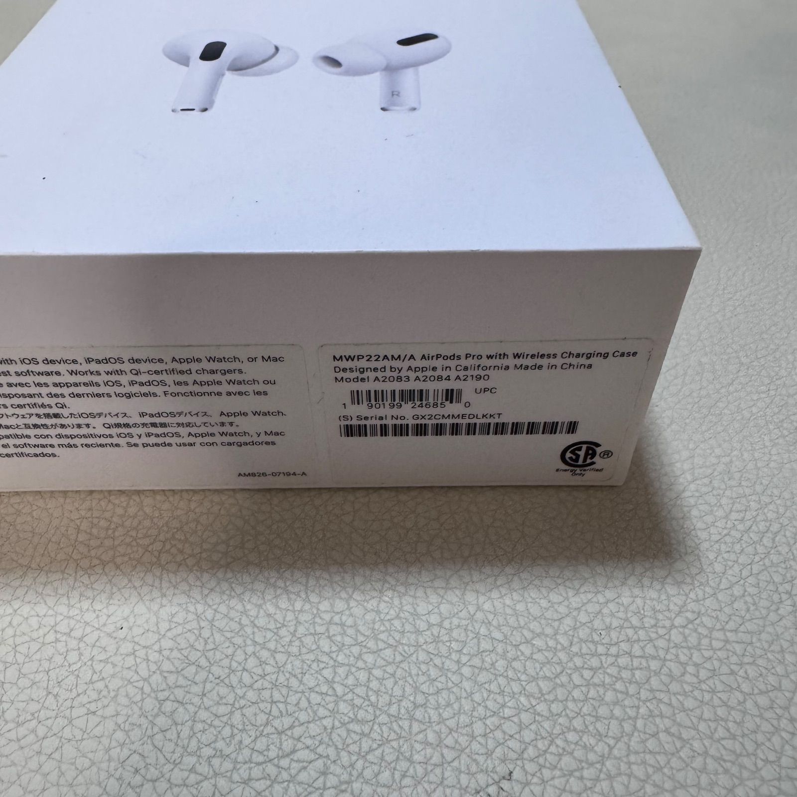 Apple アップル AirPods Pro 第一世代 Lightning端子 A2190 動作確認