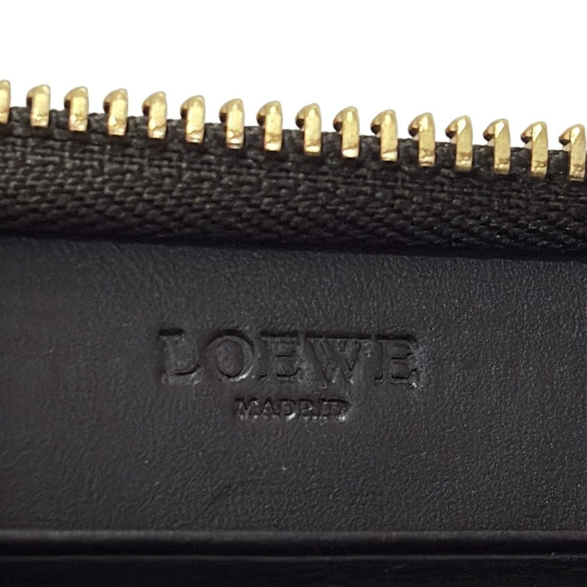 LOEWE(ロエベ) 長財布 - 113N61.F13 ベージュ×ダークブラウン ラウンド 