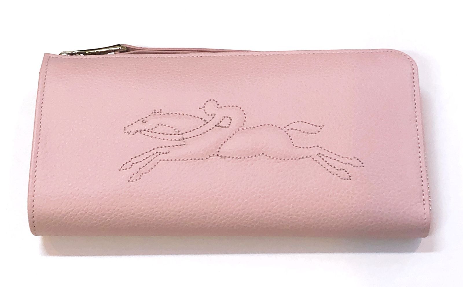 3106】☆新品未使用☆ ロンシャン 長財布 ピンク レザー Made In