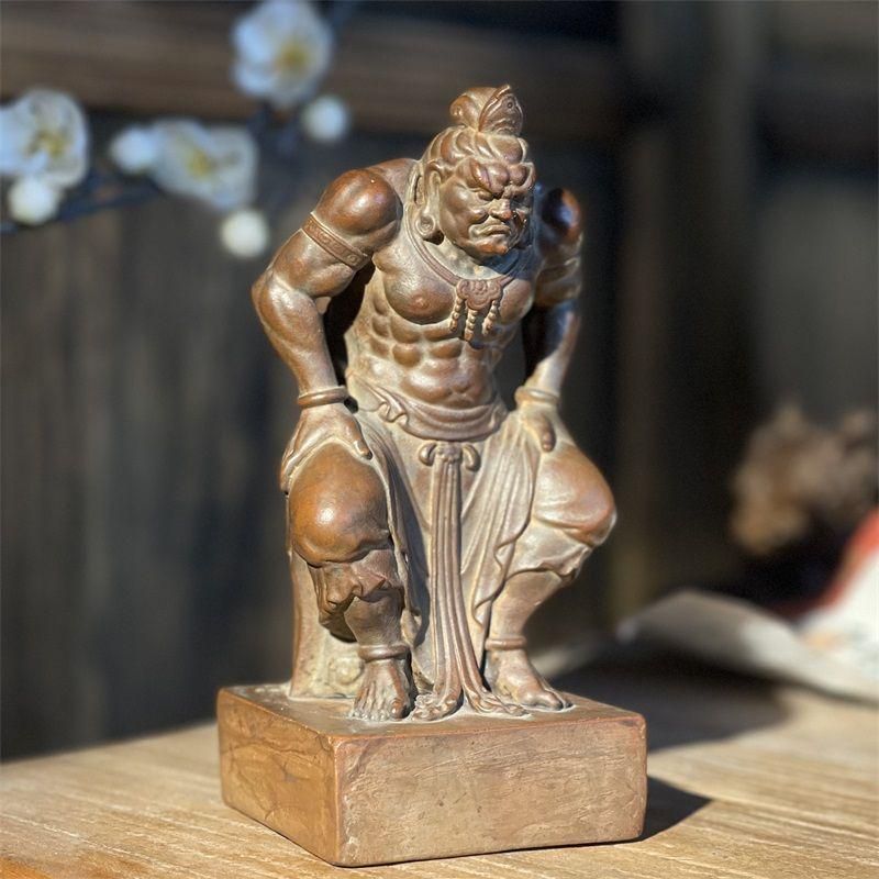 石像 石仏 力士不動明王 禅意 茶室 書架 玄関 事務室 装飾品 工芸品