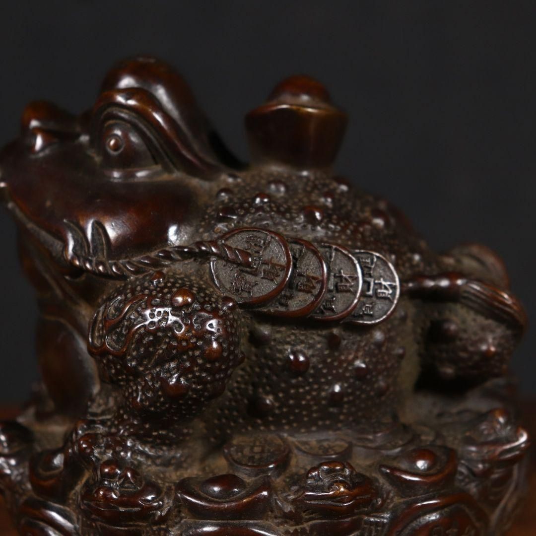 銅製 金蟾 招財進宝 開運 風水 招財 置物 工芸品 装飾品 - メルカリ