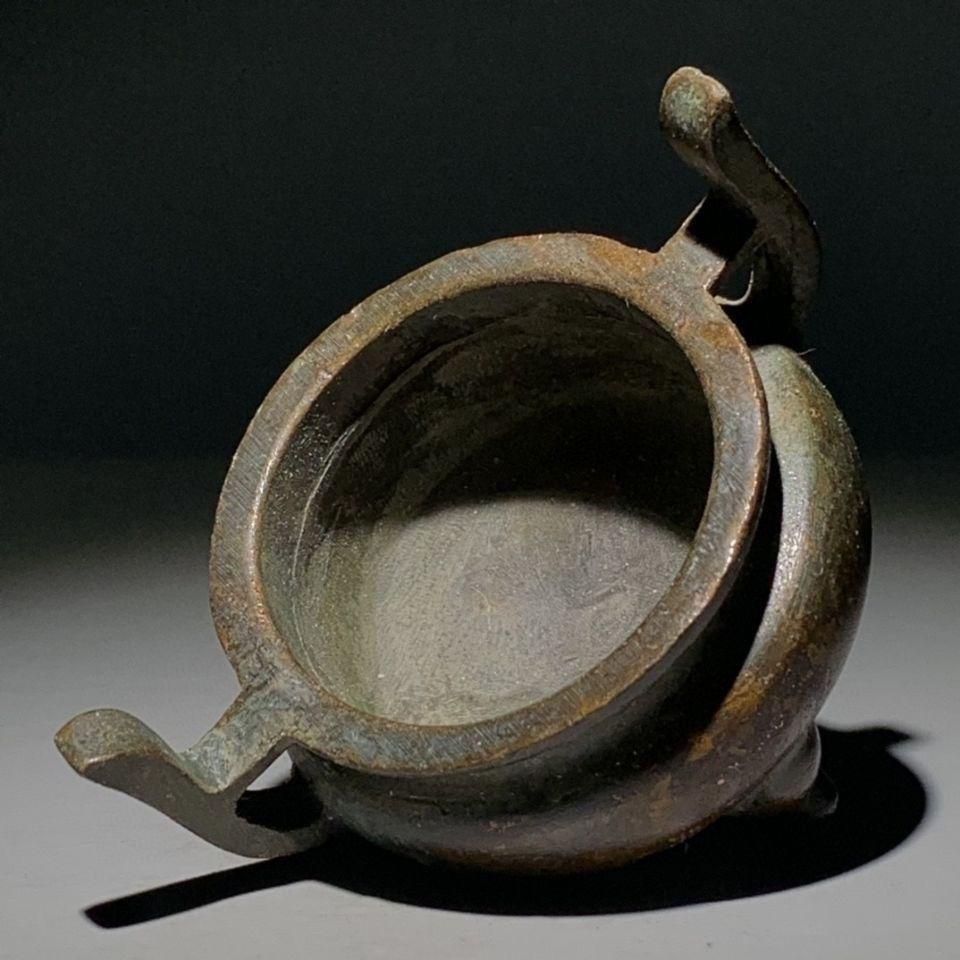 銅器 香炉 双龍耳蓮華香炉 三足鼎 仏堂挿香香炉 双龍炉 装飾品 工芸品 置物 銅器 香炉 双龍耳蓮華香炉 三足鼎 仏堂挿香香炉 双龍