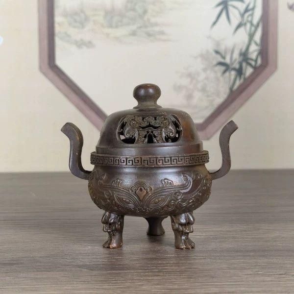 銅製 蘇工蓮華薫香炉 銅香炉 檀香炉 茶台香道具 装飾品 工芸品 置物 銅製 蘇工蓮華薫香炉 銅香炉 檀香炉 茶台香道具 装飾品